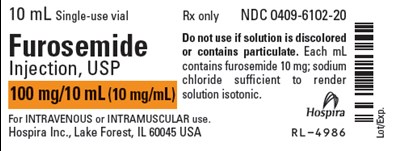 Vial Label (1000300 0409 6102 10 Furosemide 10ml)